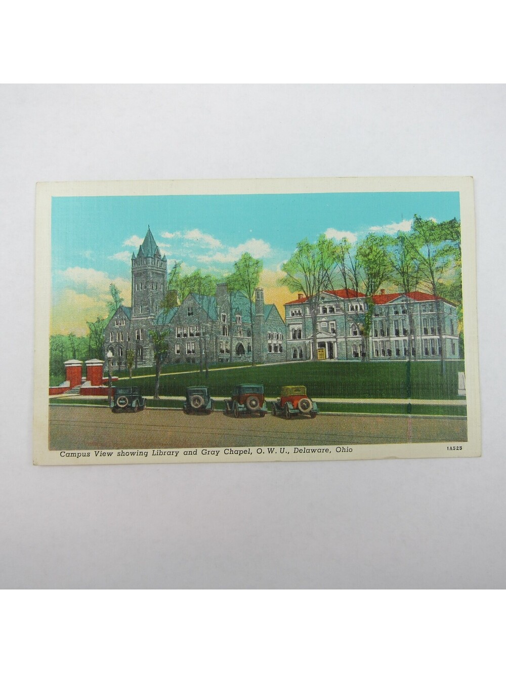 Vintage 1931 Postcard Ohio Wesleyan University Library & Gray Chapel UNPOSTED
